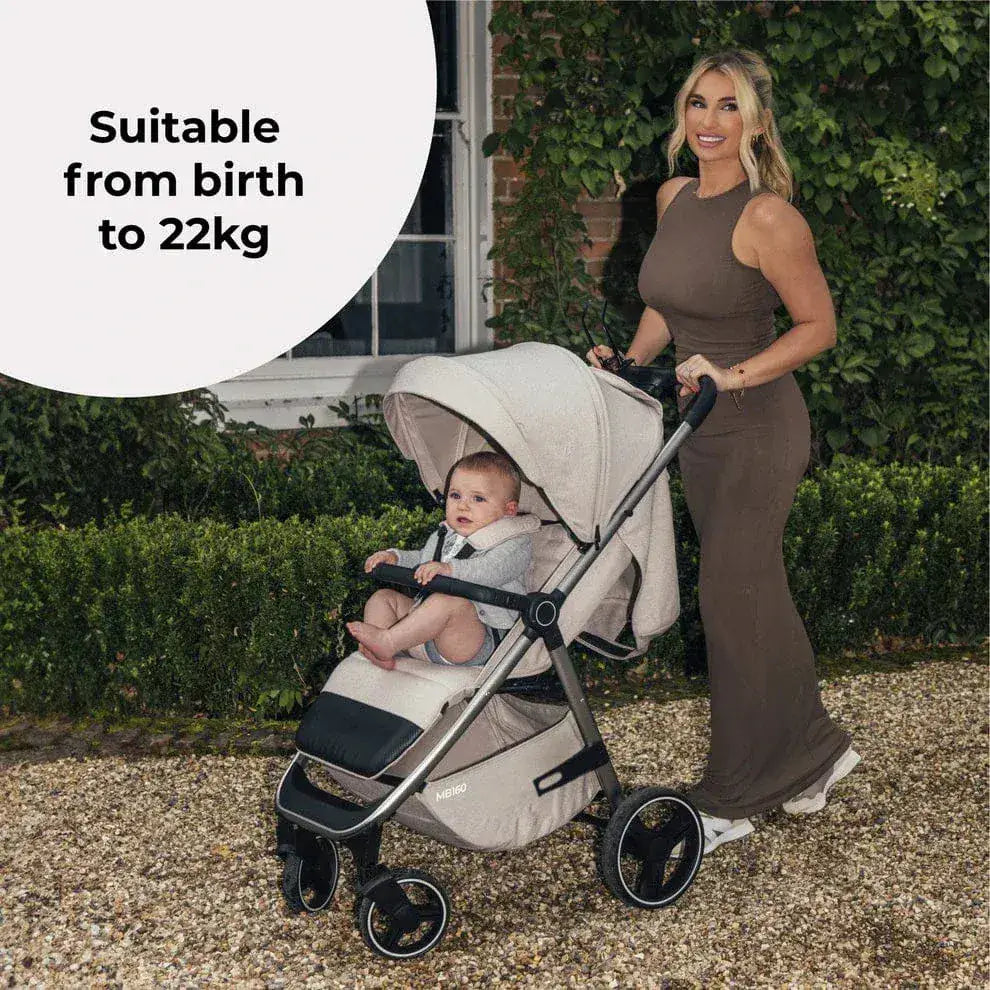 My Babiie MB160 Plus Pushchair with Raincover - Oatmeal General My Babiie