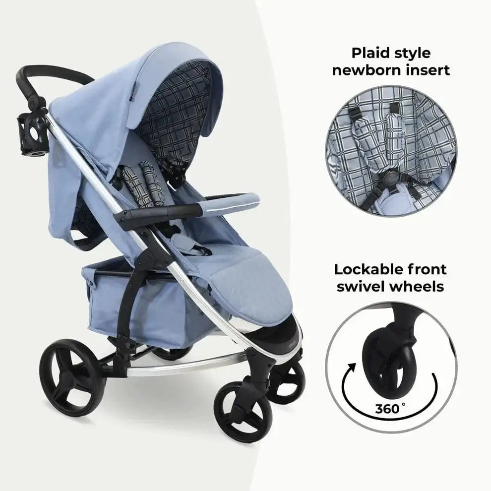 My Babiie MB200i Travel System - Blue Plaid General My Babiie