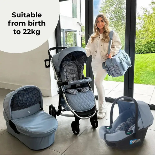 My Babiie MB200i Travel System - Blue Plaid General My Babiie