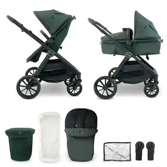 My Babiie My Babiie MB220 2-in-1 Pramette – Forest Green