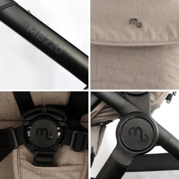 My Babiie MB220 3-in-1 Travel System with Car Seat and Isofix – Mink My Babiie