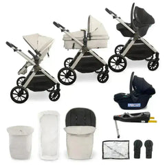 My Babiie MB220 3-in-1 Travel System with Car Seat and Isofix – Ivory