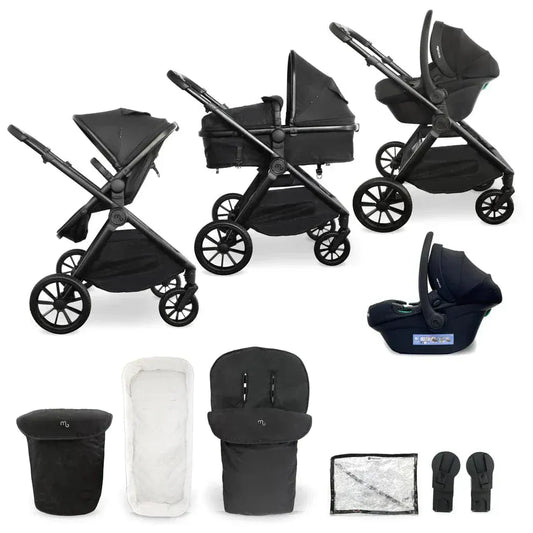 My Babiie MB220 3-in-1 Travel System with Car Seat – Black My Babiie