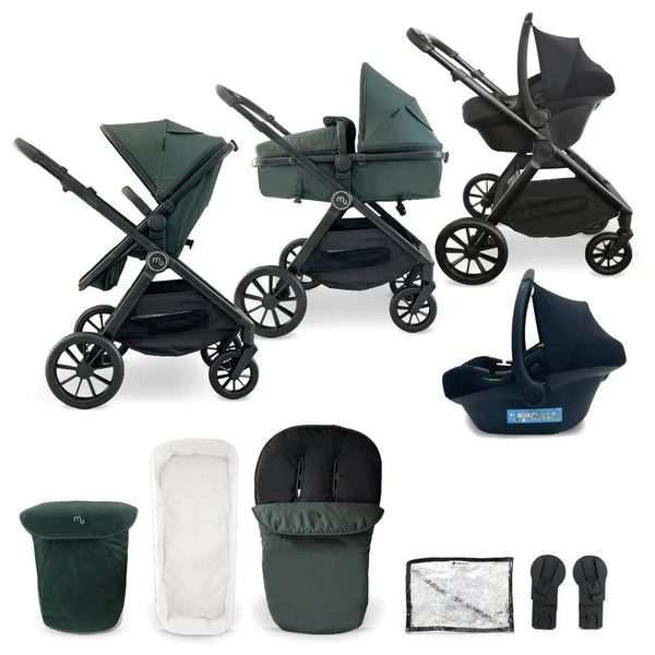 My Babiie MB220 3-in-1 Travel System with Car Seat – Forest Green My Babiie