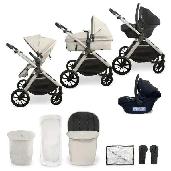 My Babiie MB220 3-in-1 Travel System with Car Seat – Ivory My Babiie