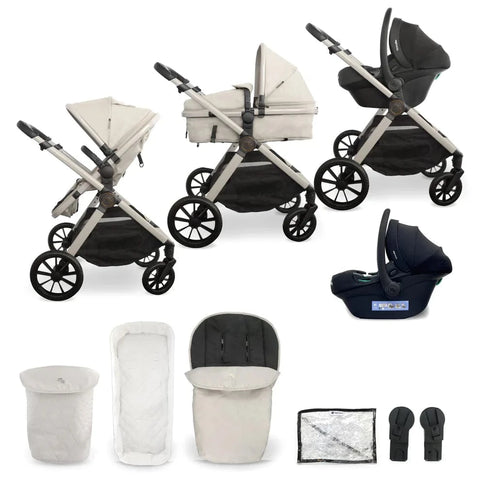 My Babiie MB220 3-in-1 Travel System with Car Seat – Ivory