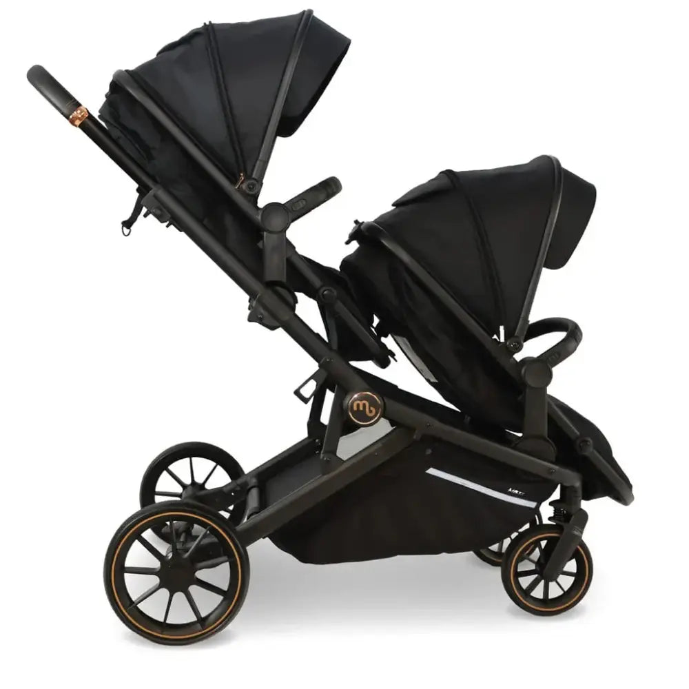 My Babiie MB33 Tandem Single to Double Pram -  Black  My Babiie   