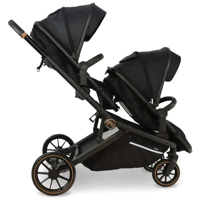 My Babiie MB33 Tandem Single to Double Pram -  Black  My Babiie   