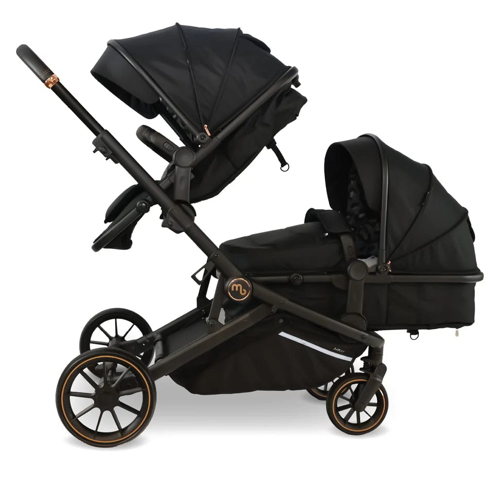 My Babiie MB33 Tandem Single to Double Pram -  Black  My Babiie   