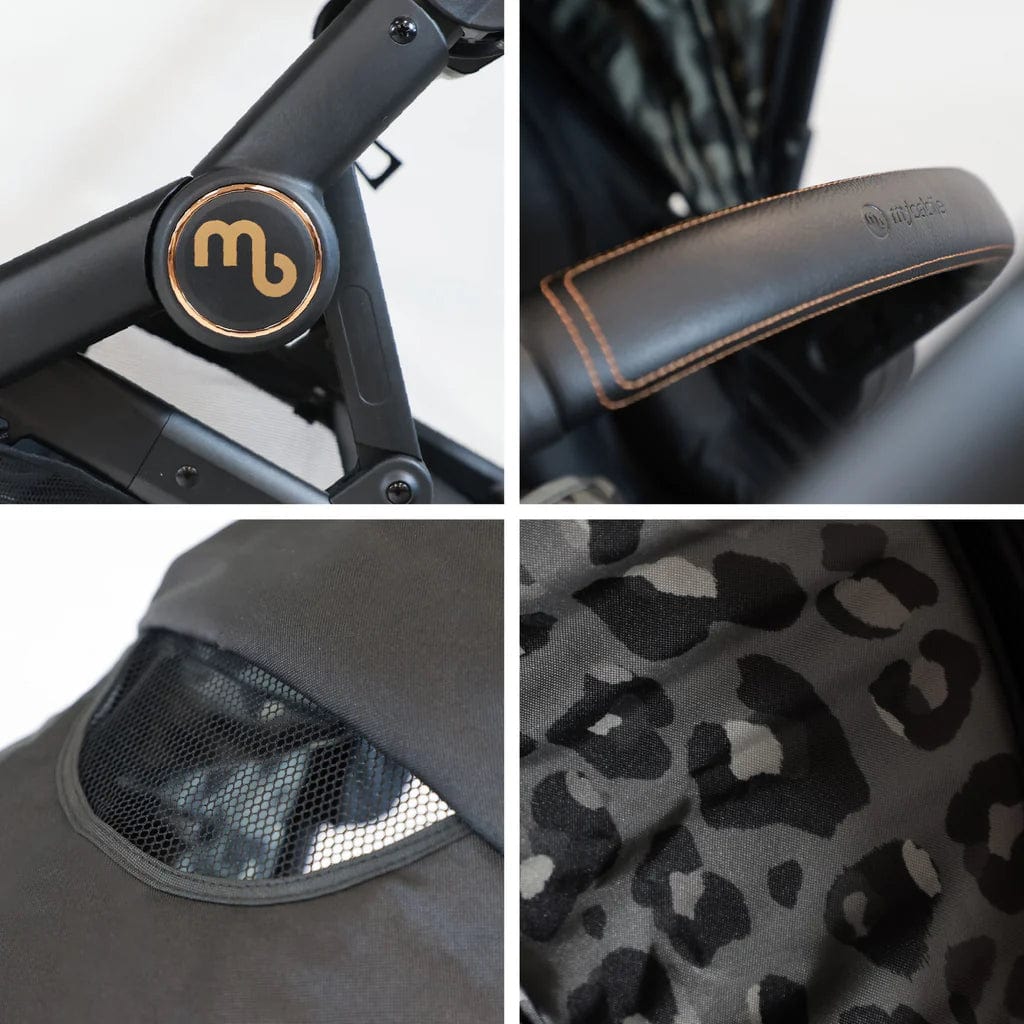 My Babiie MB33 Tandem Single to Double Pram -  Black  My Babiie   