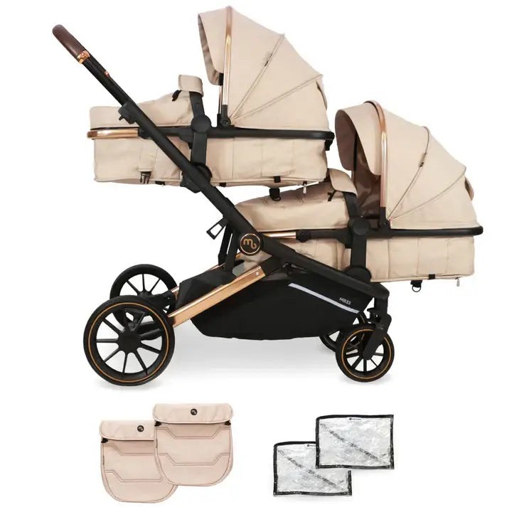 My Babiie MB33 Tandem Single to Double Pram - Giraffe Print