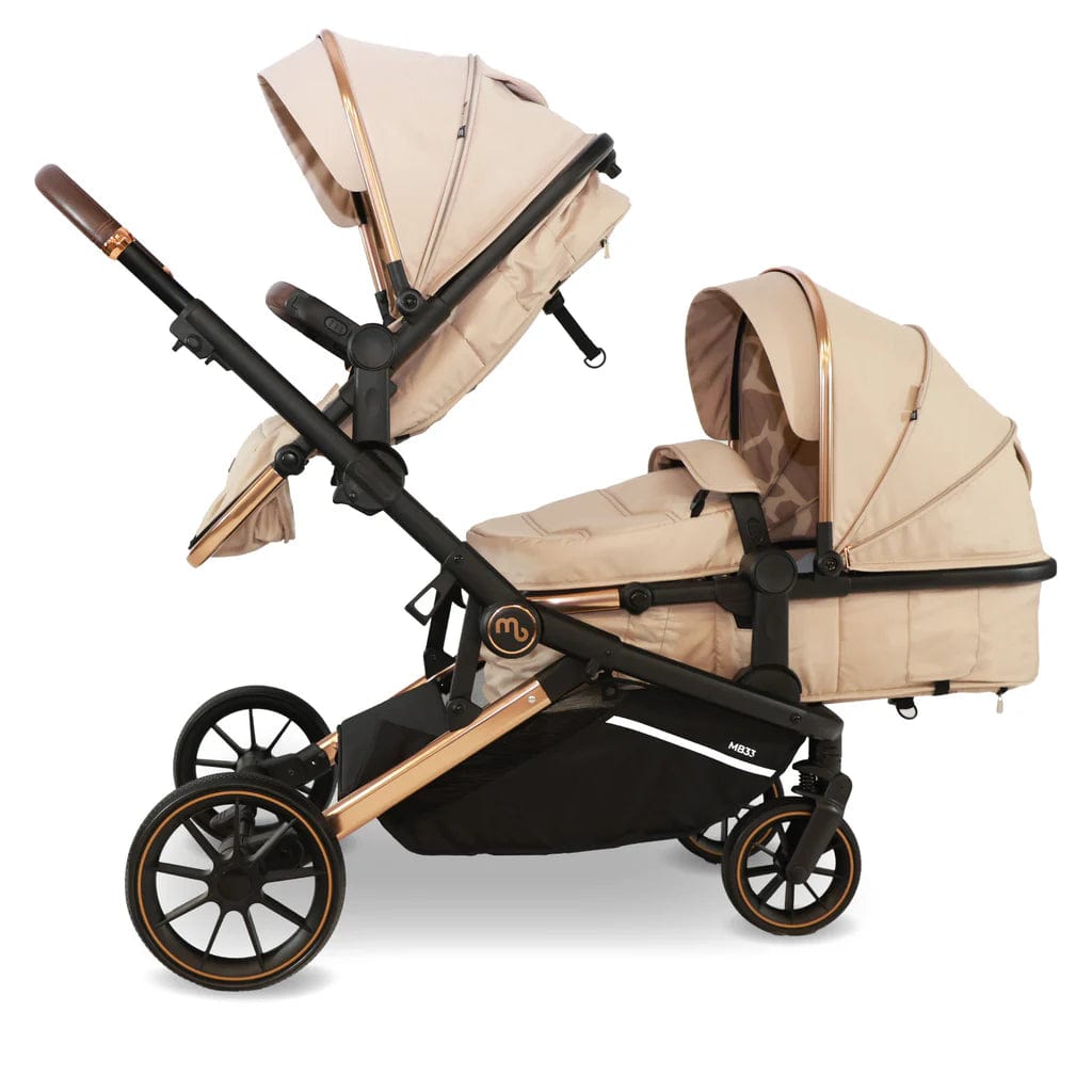 My Babiie MB33 Tandem Single to Double Pram - Giraffe Print  My Babiie   