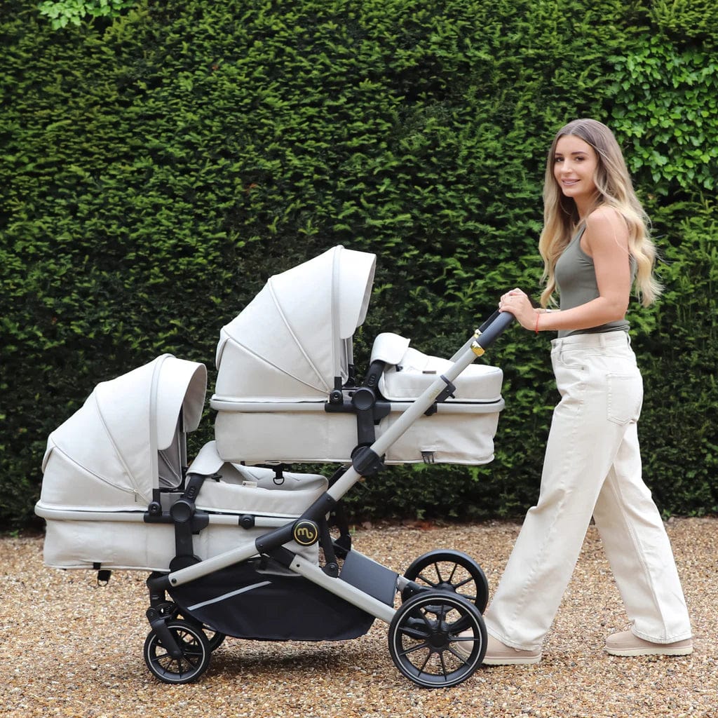 My Babiie MB33 Tandem Single to Double Pram - Ivory  My Babiie   