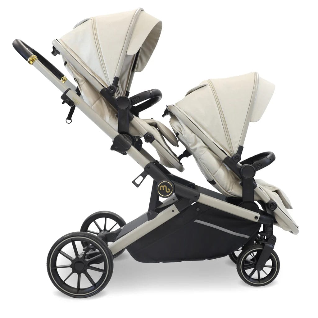 My Babiie MB33 Tandem Single to Double Pram Ivory Baby Boutique UK