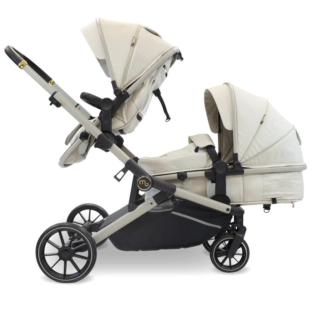 My Babiie MB33 Tandem Single to Double Pram - Ivory  My Babiie   