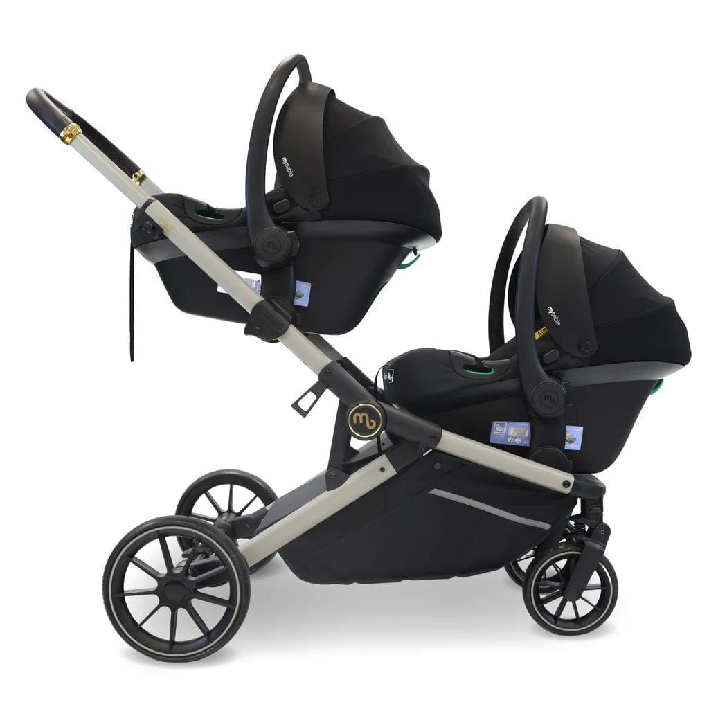 My Babiie MB33 Tandem Single to Double Pram - Ivory  My Babiie   