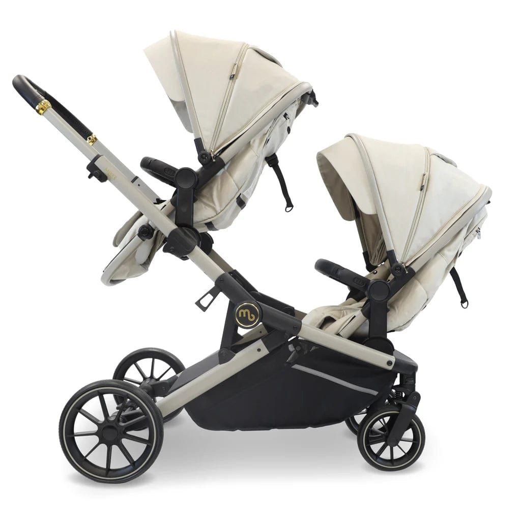 My Babiie MB33 Tandem Single to Double Pram - Ivory  My Babiie   