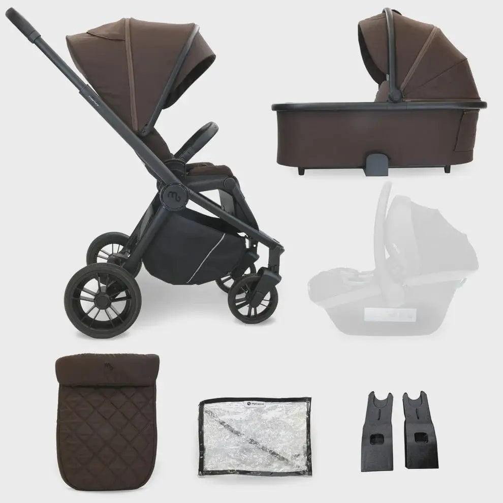 My Babiie MB450 2 in 1 Travel System - Chocolate General My Babiie
