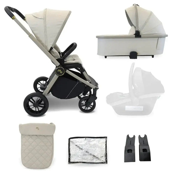 My Babiie MB450 2 in 1 Travel System - Ivory General My Babiie