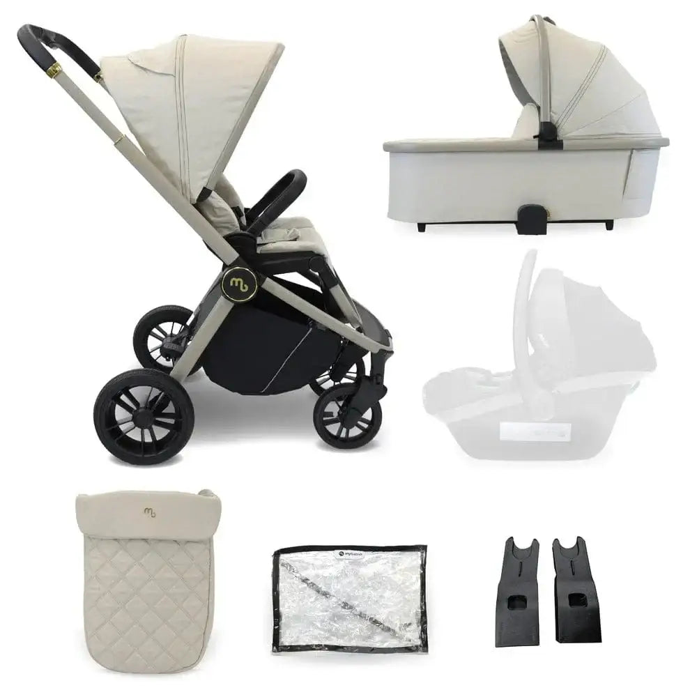 My Babiie MB450 2 in 1 Travel System - Ivory General My Babiie