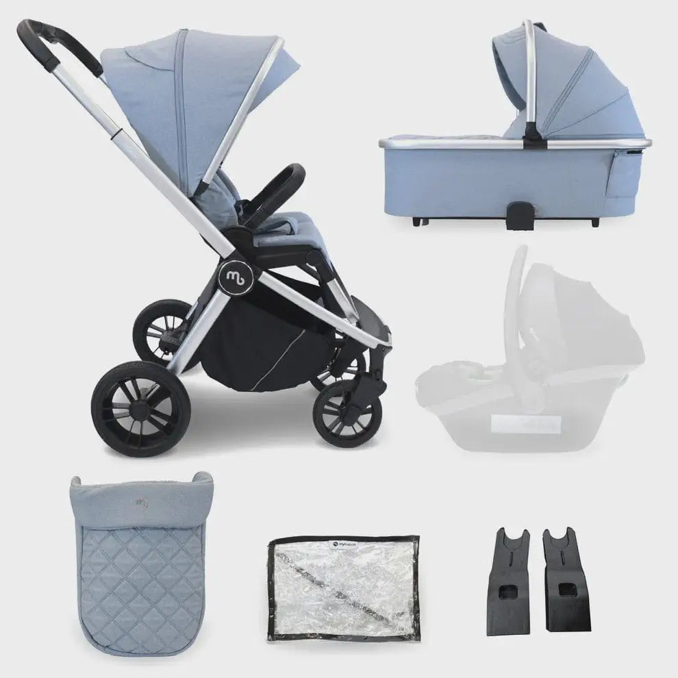 My Babiie MB450 2 in 1 Travel System - Steel Blue General My Babiie