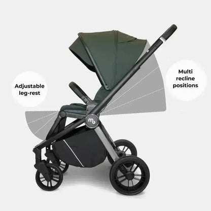 My Babiie MB450 forward and rear facing Pushchair - Forest Green My Babiie