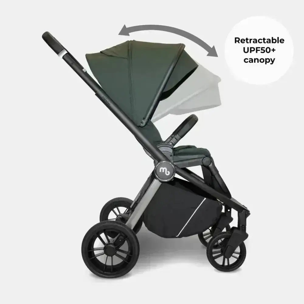 My Babiie MB450 forward and rear facing Pushchair - Forest Green My Babiie