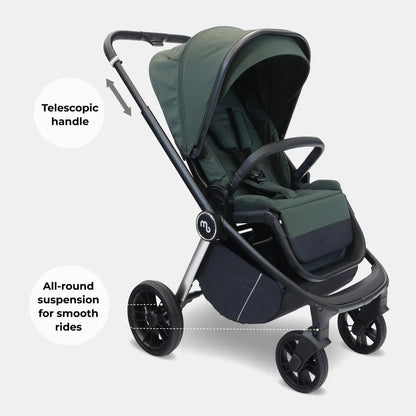My Babiie MB450 forward and rear facing Pushchair - Forest Green My Babiie