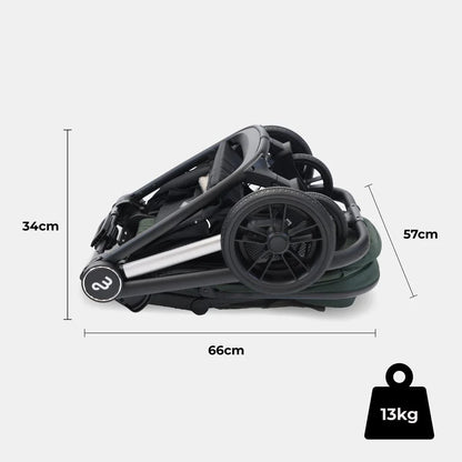 My Babiie MB450 forward and rear facing Pushchair - Forest Green My Babiie