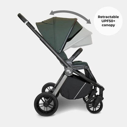 My Babiie MB450 forward and rear facing Pushchair - Forest Green My Babiie