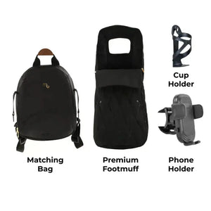 My Babiie MB450 Luxe 2-in-1 Travel System – Black My Babiie