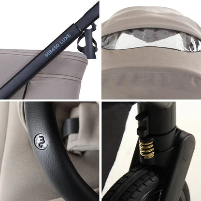 My Babiie MB450 Luxe 3-in-1 Travel System with Spin and Slide Car Seat and Isofix – Mink My Babiie