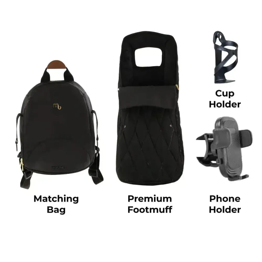 My Babiie MB450 Luxe 3-in-1 Travel System – Black My Babiie