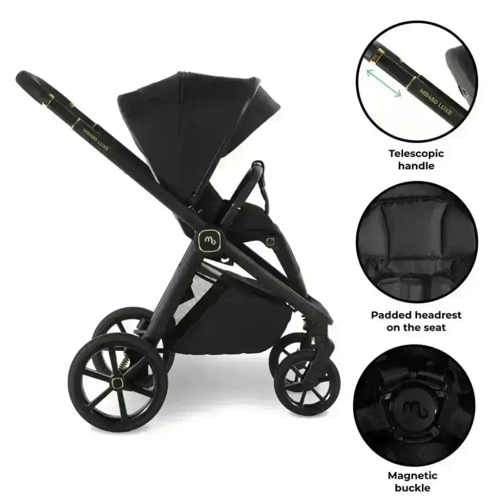 My Babiie My Babiie MB450 Luxe 3-in-1 Travel System – Black