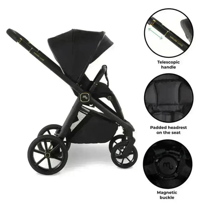 My Babiie My Babiie MB450 Luxe 3-in-1 Travel System – Black