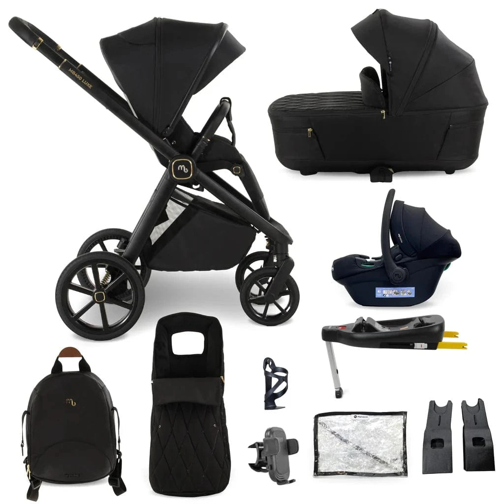 My Babiie MB450 Luxe 3-in-1 Travel System with Isofix– Black My Babiie