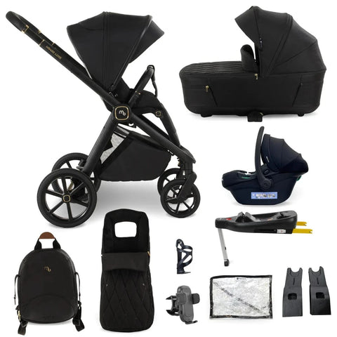 My Babiie MB450 Luxe 3-in-1 Travel System with Isofix– Black