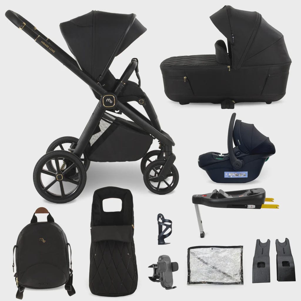 My Babiie MB450 Luxe 3-in-1 Travel System with Isofix– Black My Babiie
