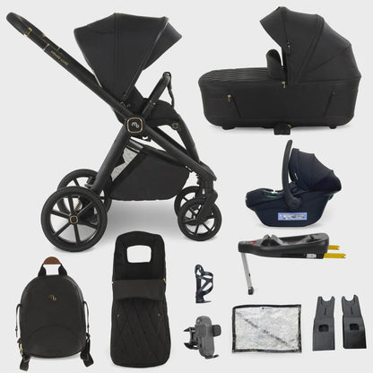 My Babiie MB450 Luxe 3-in-1 Travel System with Isofix– Black My Babiie