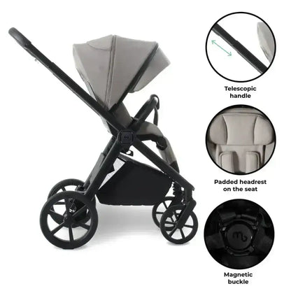 My Babiie MB450 Luxe 3-in-1 Travel System with Isofix – Mink My Babiie