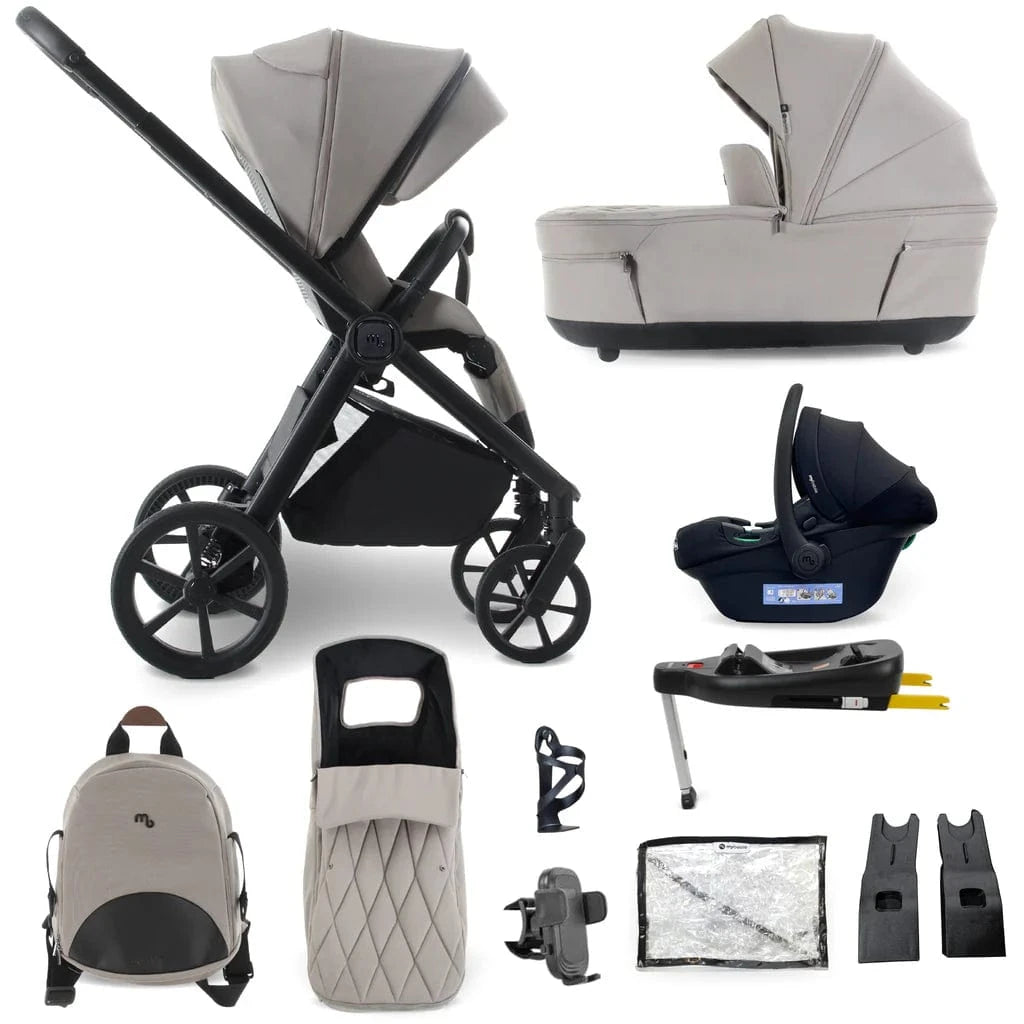My Babiie MB450 Luxe 3-in-1 Travel System with Isofix – Mink My Babiie