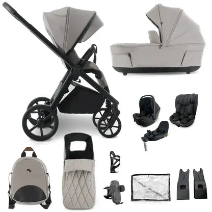 My Babiie MB450 Luxe 3-in-1 Travel System with Spin and Slide All Stages Bundle – Mink My Babiie