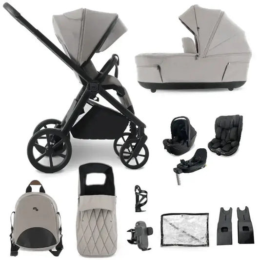My Babiie MB450 Luxe 3-in-1 Travel System with Spin and Slide All Stages Bundle – Mink My Babiie