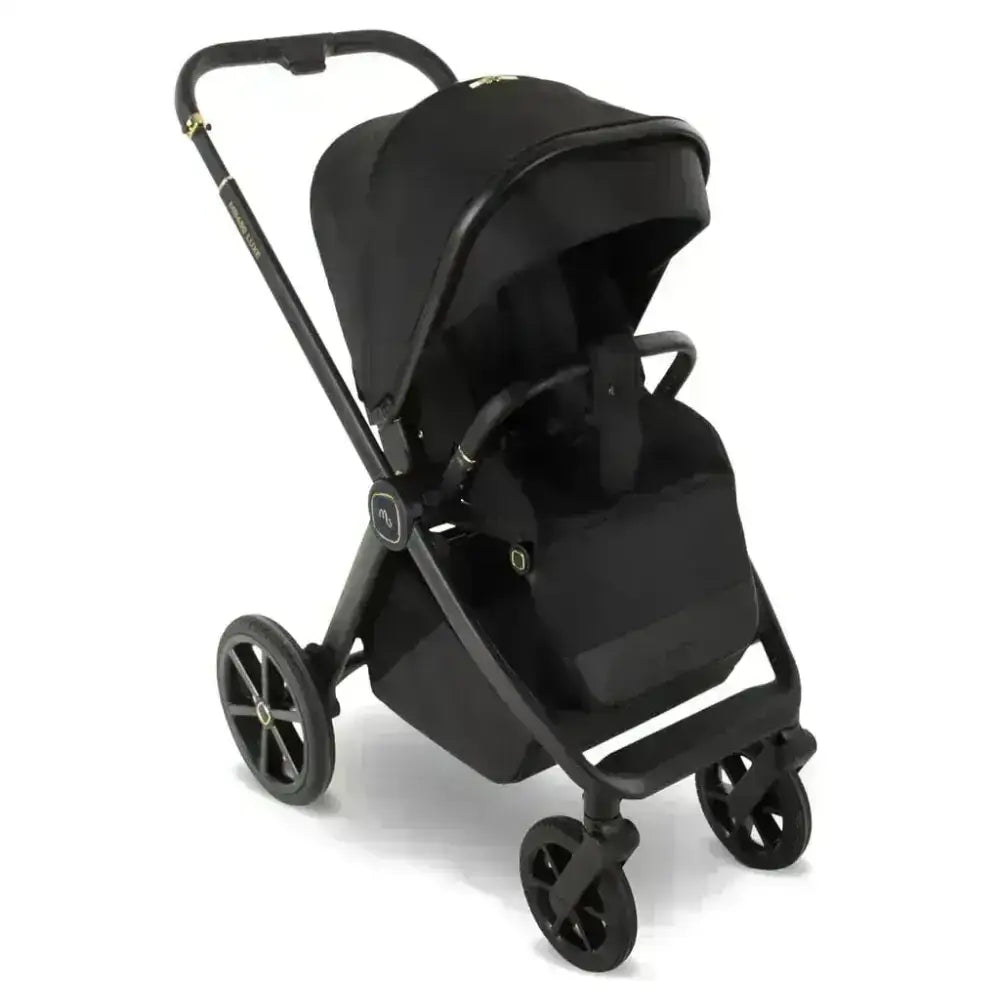 My Babiie MB450 Luxe 3-in-1 Travel System with Spin and Slide All Stages Bundle– Black My Babiie