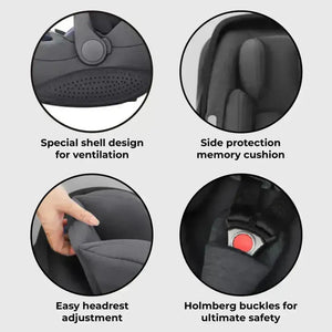 My Babiie MB450 Luxe 3-in-1 Travel System with Spin and Slide All Stages Bundle– Black My Babiie
