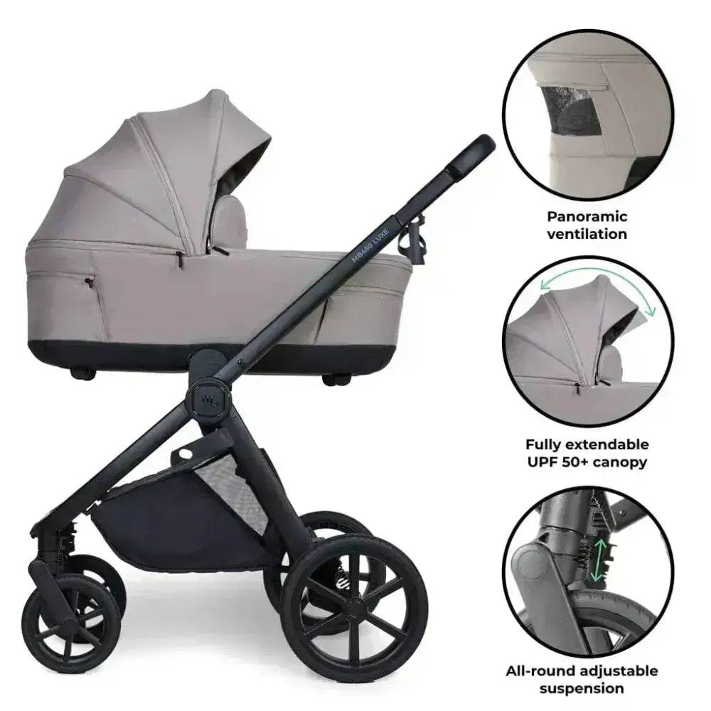 My Babiie MB450 Luxe 3-in-1 Travel System with Spin and Slide All Stages Bundle – Mink My Babiie