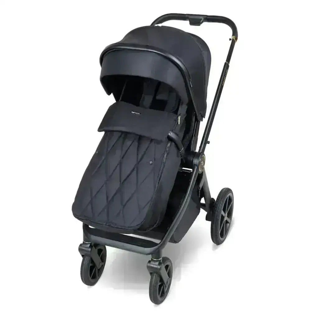 My Babiie MB450 Luxe 3-in-1 Travel System with Spin and Slide All Stages Bundle– Black My Babiie