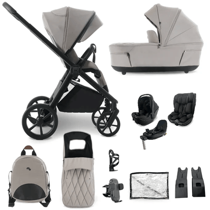 My Babiie MB450 Luxe 3-in-1 Travel System with Spin and Slide All Stages Bundle – Mink My Babiie