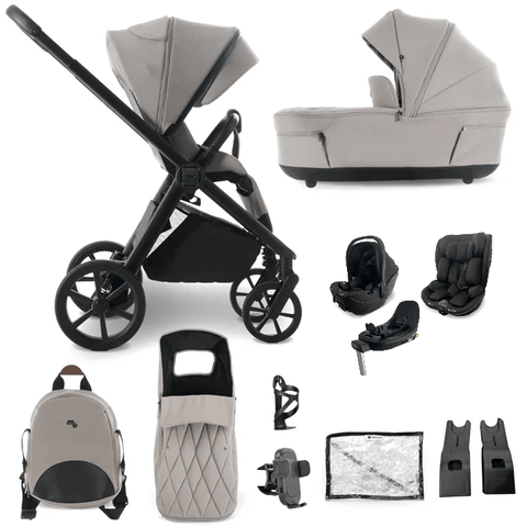 My Babiie MB450 Luxe 3-in-1 Travel System with Spin and Slide All Stages Bundle – Mink