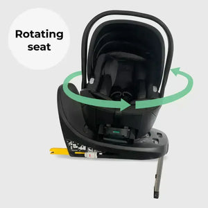 My Babiie MB450 Luxe 3-in-1 Travel System with Spin and Slide Car Seat and Isofix – Feather My Babiie